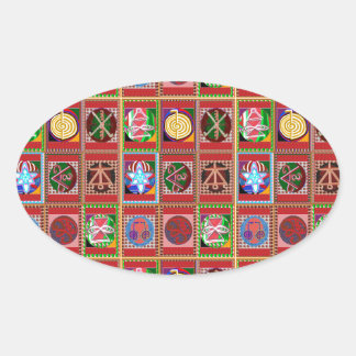 3 Verkauf Karuna Reiki Heilung Symbol Kunst Gesche Ovaler Aufkleber