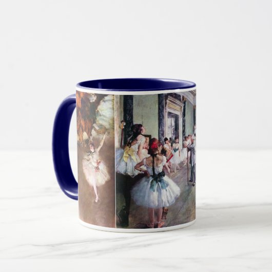 3 Verschiedene Ballerinas von Edgar Degas Tasse (Vorderseite Links)