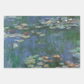 3 Verschiedene Blume Bilder von Claude Monet Geschenkpapier Set (Vorderseite 3)