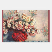 3 Verschiedene Blume Gemälde von Claude Monet Wrap Geschenkpapier Set (Vorderseite 2)
