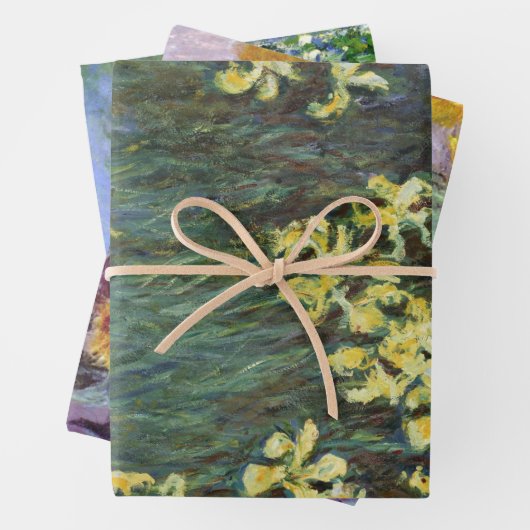 3 Verschiedene Blume von Claude Monet Geschenkpapier Set (Beispiel)