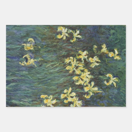 3 Verschiedene Blume von Claude Monet Geschenkpapier Set (Vorderseite)
