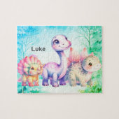 3 verschiedene Dinosaurier Puzzle (Horizontal)