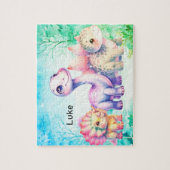 3 verschiedene Dinosaurier Puzzle (Vertikal)