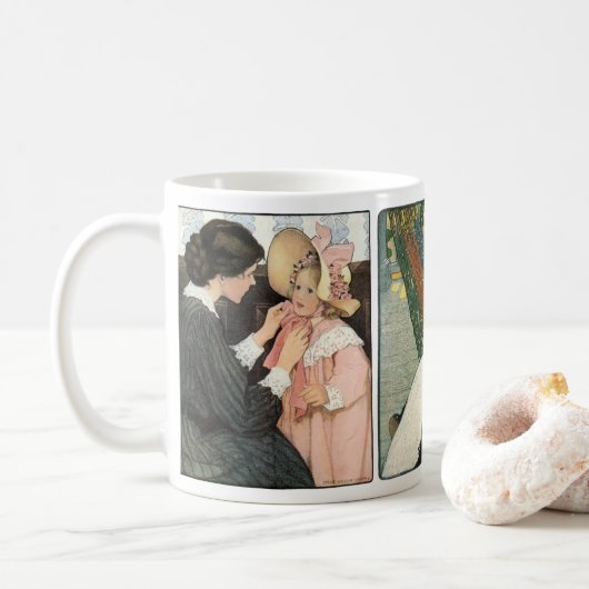 3 Verschiedene Illustrationen von Jessie Willcox S Kaffeetasse (Mit Donut)