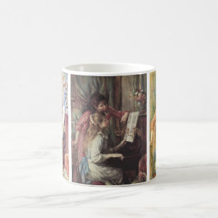 3 verschiedene junge Mädchen am Klavier von Renoir Kaffeetasse
