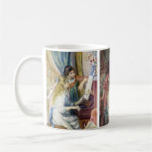 3 verschiedene junge Mädchen am Piano von Renoir Kaffeetasse (Links)
