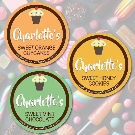 3 Verschiedene Niedliche Backmarken Cupcake begüns Etiketten