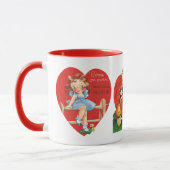 3 Verschiedene Niedliche Vintage Valentintagsherze Tasse (Links)