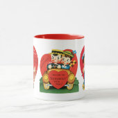 3 Verschiedene Niedliche Vintage Valentintagsherze Tasse (Zentrum)