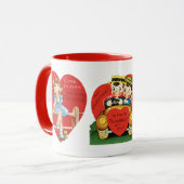 3 Verschiedene Niedliche Vintage Valentintagsherze Tasse (Vorderseite Links)
