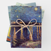 3 verschiedene Seascape-Bilder von Vincent van Gog Geschenkpapier Set (Beispiel)