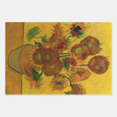 3 verschiedene Sonnenblumen Blume von Vincent van  Geschenkpapier Set (Vorderseite 2)