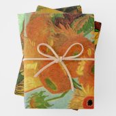 3 verschiedene Sonnenblumen Blume von Vincent van  Geschenkpapier Set (Beispiel)