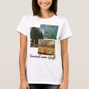 3 verschiedene van Gogh Trees mit Blume Kunst, Dic T-Shirt