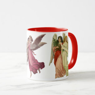 3 verschiedene viktorianische Engel, Vintage-Weihn Tasse