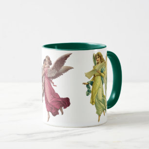 3 verschiedene viktorianische Engel, Vintage-Weihn Tasse