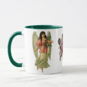 3 Verschiedene Viktorianische Engel, Weihnachtsfei Tasse (Links)
