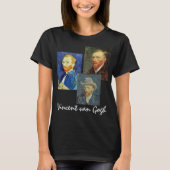3 verschiedene Vincent van Gogh Selbstportraits T-Shirt (Vorderseite)
