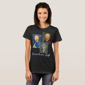3 verschiedene Vincent van Gogh Selbstportraits T-Shirt (Vorne ganz)