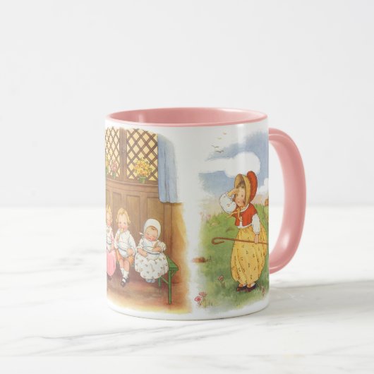 3 verschiedene Vintage Kinderzimmer Rhymes von Mar Tasse (VorderseiteRechts)