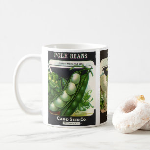 3 Verschiedene Vintage Muster für Saatpackungen Kaffeetasse