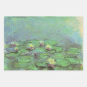 3 verschiedene Wasserlilien Blume von Claude Monet Geschenkpapier Set (Vorderseite 3)