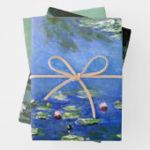 3 verschiedene Wasserlilien Blume von Claude Monet Geschenkpapier Set (Beispiel)
