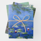 3 verschiedene Wasserlilien Blume von Claude Monet Geschenkpapier Set (Beispiel)
