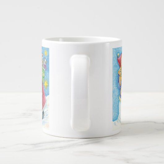 3 Verschiedene Weihnachtsgeschenke des Cartoon Jumbo-Tasse (Rückseite)