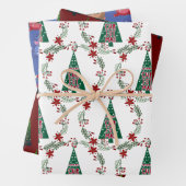 3 Verschiedene Weihnachtswintermuster Geschenkpapier Set (Beispiel)
