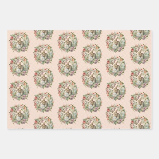 3 Verschiedenes Ostersonniges Frühjahrsgeschenk Geschenkpapier Set (Vorderseite 3)