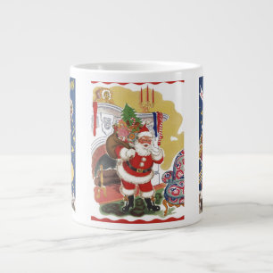 3 Vintage-Weihnachtsmänner aus Twas Night Before C Jumbo-Tasse