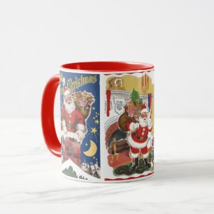 3 Vintage Weihnachtsmänner aus Twas Night Before C Tasse
