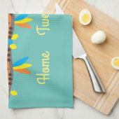 3 Vögel auf einer Wire Zuhause Getweetet Zuhause Geschirrtuch (Viertel Falte)