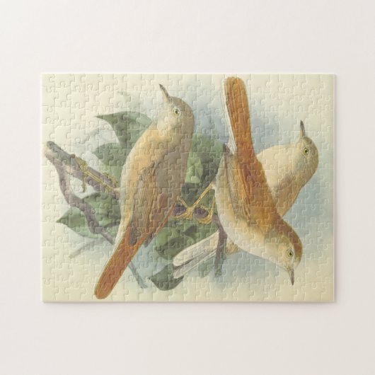 3 Vögel, die auf einem Zweigstellpuzzle stehen Puzzle (Horizontal)