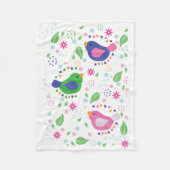 3 Vogel-Kinderdecke Fleecedecke (Vorderseite)