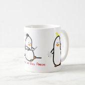 3 Vogel-Tasse - Penguins mit Leute-Problemen Kaffeetasse (VorderseiteRechts)