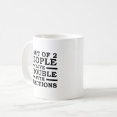 3 von 2 Leuten — Funny Mug Kaffeetasse (Vorderseite Links)