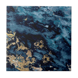 3 von 3 Cobalt Blue Gold Veinite Imitat Granit Fliese