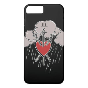 3 von Schwerter Liebe Herz Tarot Illustration Case-Mate iPhone Hülle