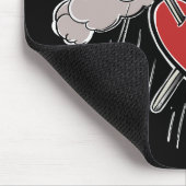 3 von Schwertern Liebe Herz Tarot Illustration Mousepad (Ecke)