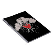 3 von Schwertern Liebe Herz Tarot Illustration Notizblock (Rechte Seite)