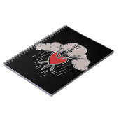 3 von Schwertern Liebe Herz Tarot Illustration Notizblock (Linke Seite)