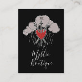 3 von Schwertern Liebe Herzstück Tarot Abbildung D Visitenkarte (Vorderseite)