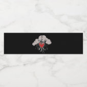 3 von Schwertern Liebe Herzstück Tarot Abbildung D Wasserflaschenetikett (Einzelnes Label)