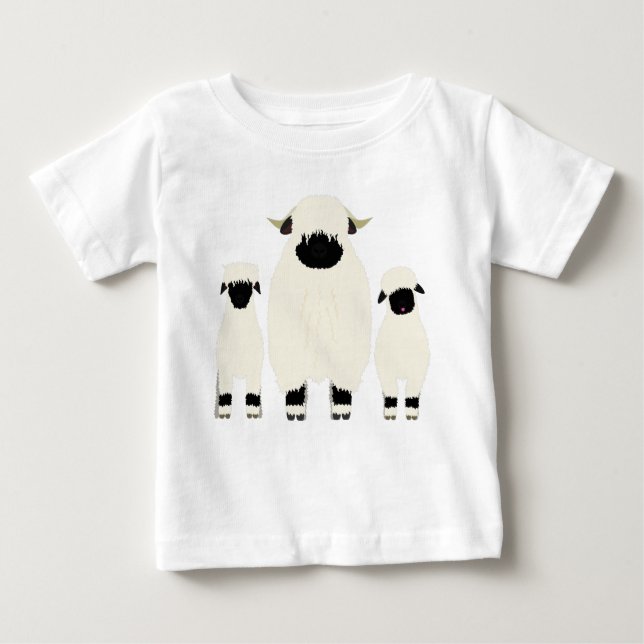 3 Wallis Black Nose Sheep Baby T-shirt (Vorderseite)
