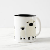 3 Walliser Schafe in Folge Zweifarbige Tasse (VorderseiteRechts)