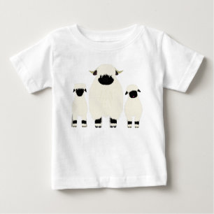 3 Walliser Schwarzer Nase Schafe Baby T-shirt