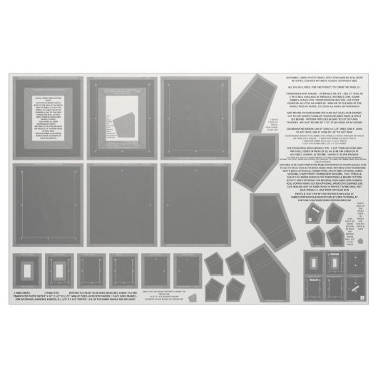 3 waschbares Gewebe NO SEW Graues Foto Stoff (Yard (91,4 cm))